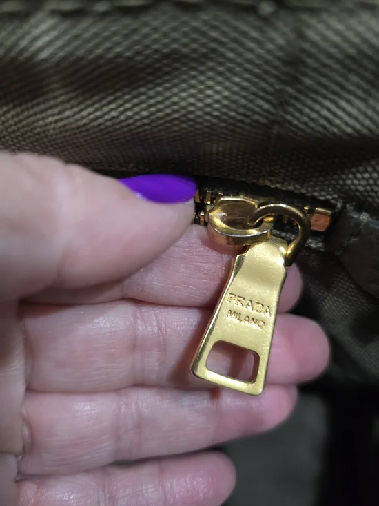 Prada Canapa (Small) In Military Geen - Picture 9 of 11